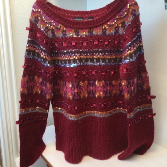 Moda International mohair blend sweater sequins - Picture 1 of 10